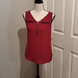 Red dress tank